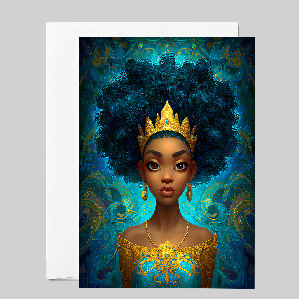 Crowned Queen Fine Art Greeting Card