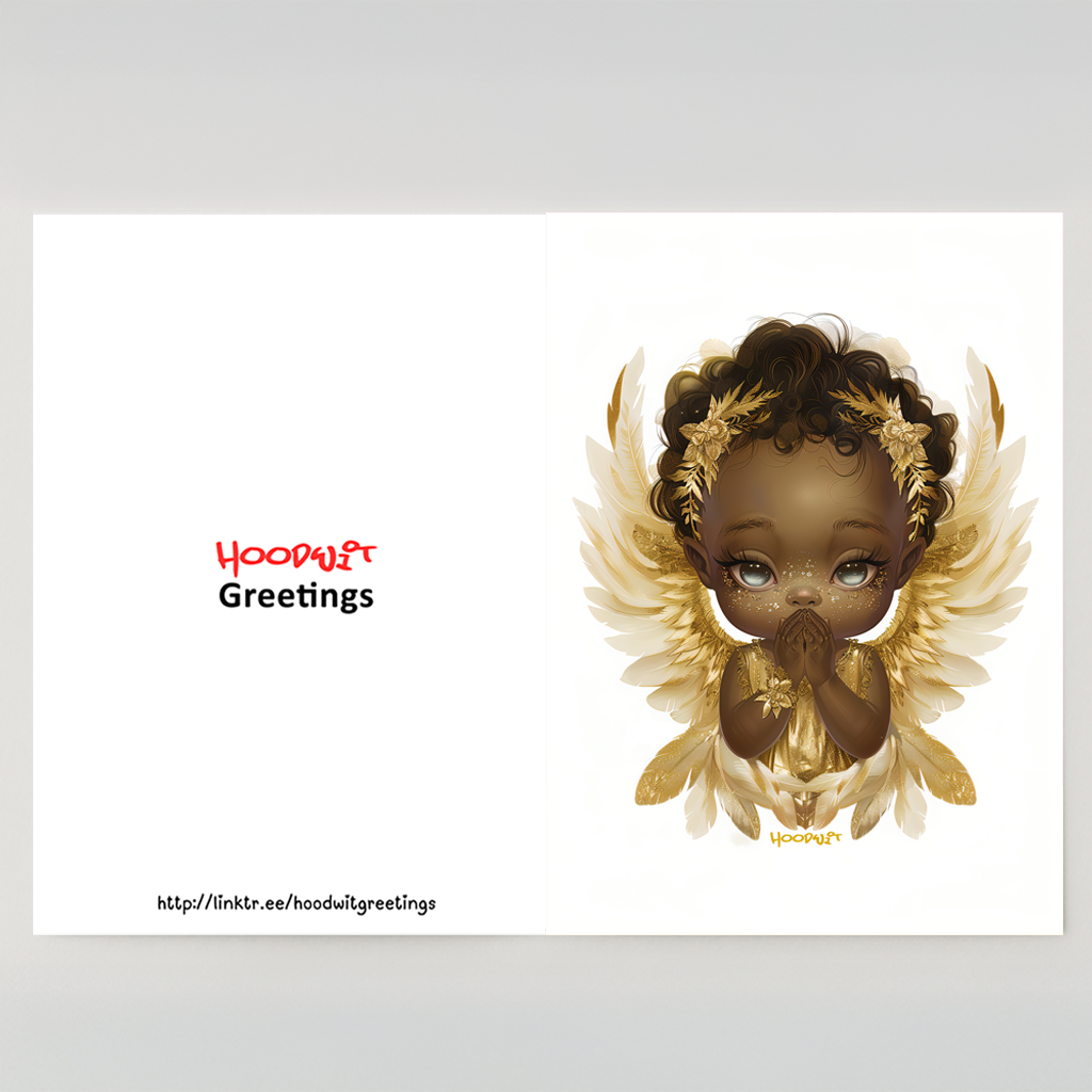 Blue-Eyed Baby Angel in Prayer (AA)