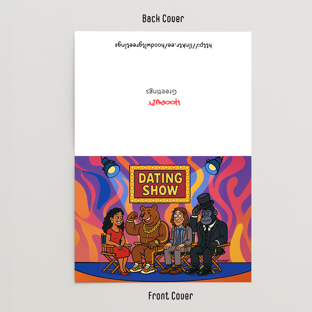 Funny Dating Show Card: Bear vs Man vs Gorilla Meme