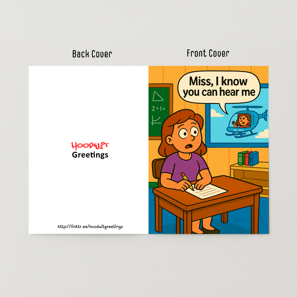 Helicopter Mom Funny Teacher Card