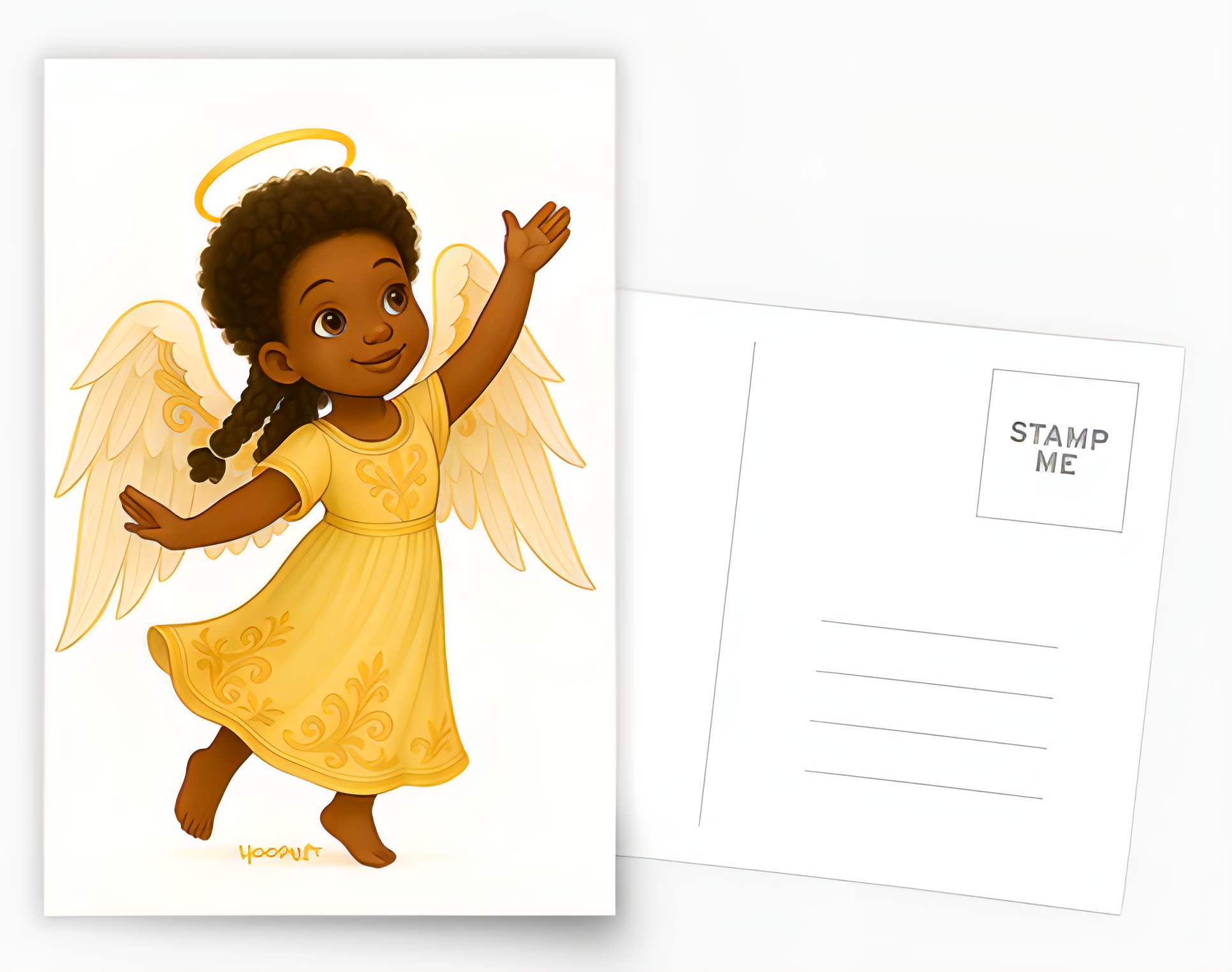 Golden Joyful Dancing Angel