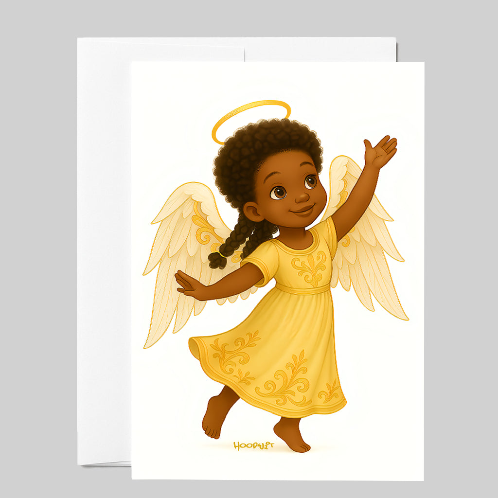 Golden Joyful Dancing Angel