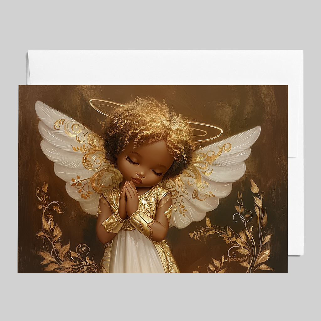 Golden Angel Greeting Card
