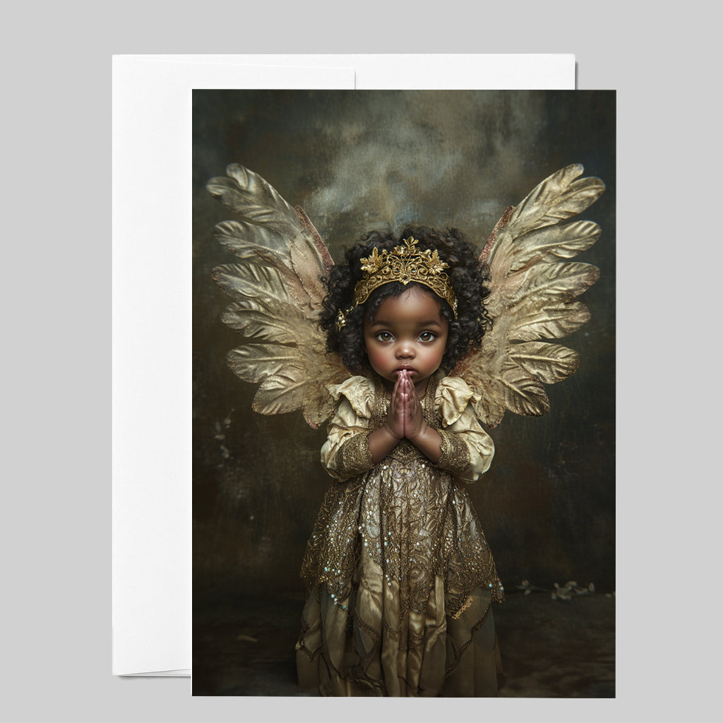 Regal Angel Girl in Gold