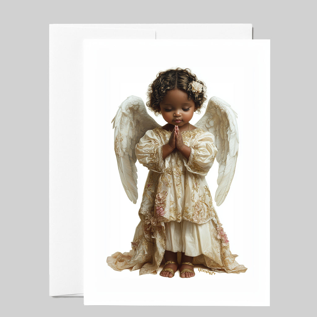 Angel Baby with Ivory Gown Greeting Card