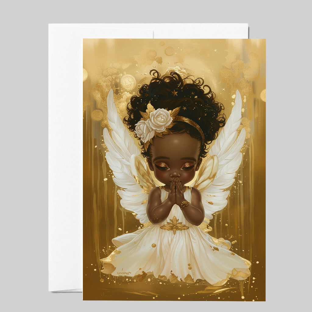 Angel Baby with Heavenly Glow Greeting Card
