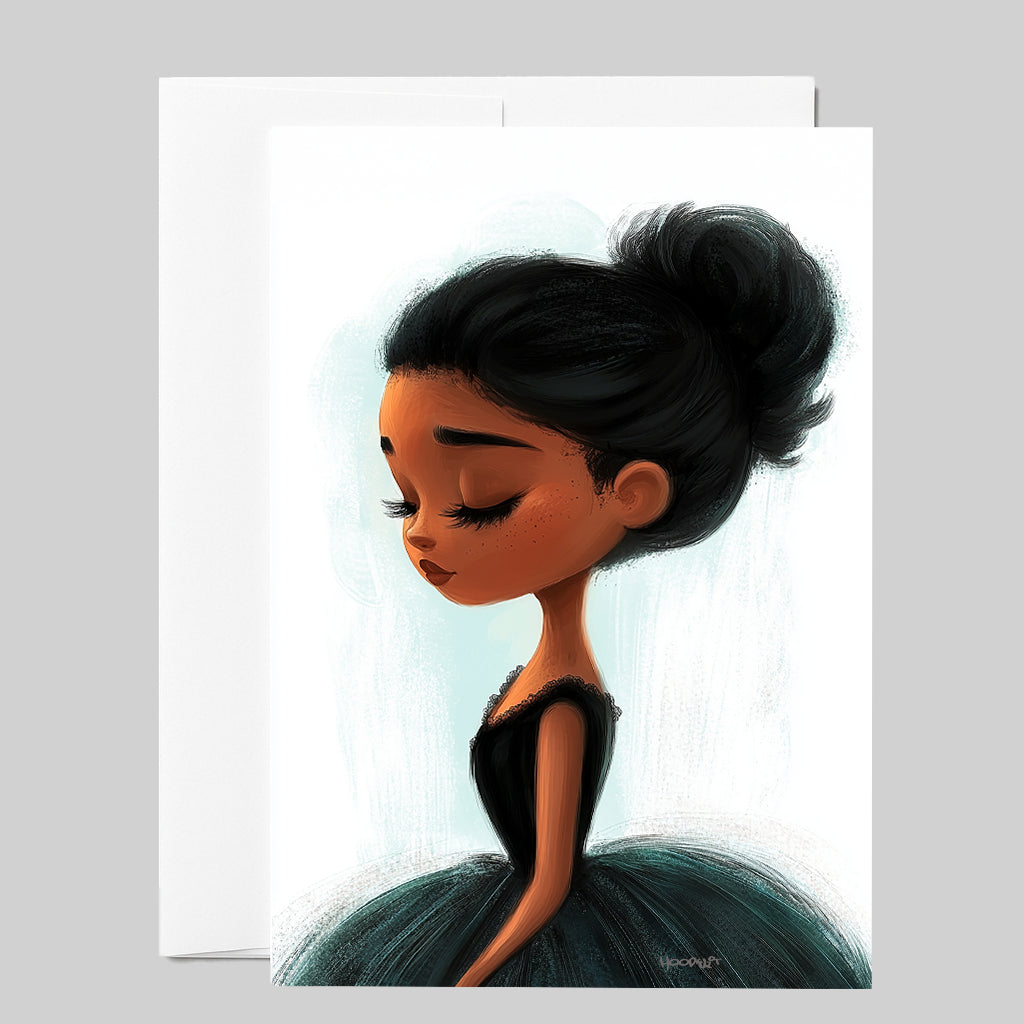 Melancholy Ballerina Greeting Card