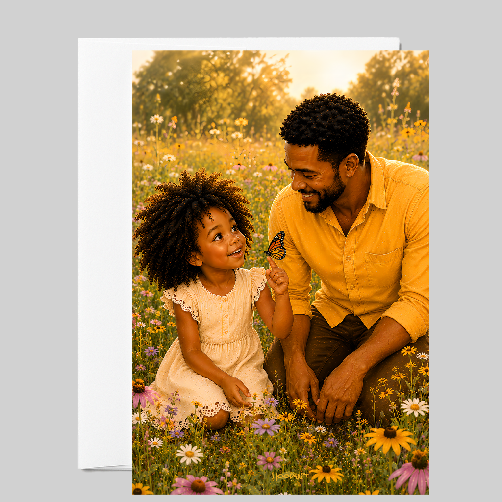 Butterfly Moment — Father & Daughter Greeting Card