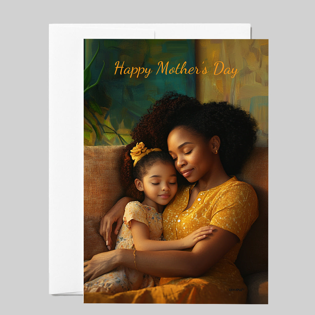 Mother’s Day Card | Mother & Daughter Hug Postcard