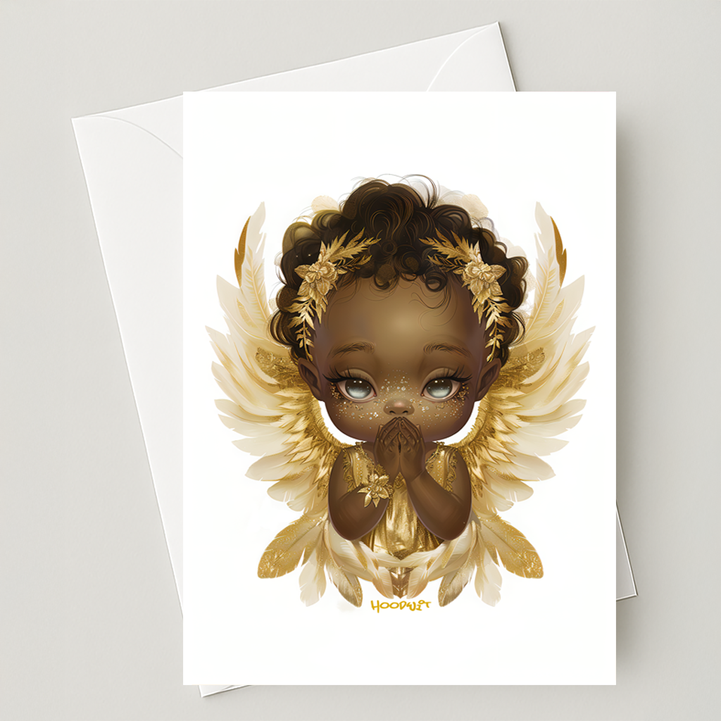 Blue-Eyed Baby Angel in Prayer (AA)