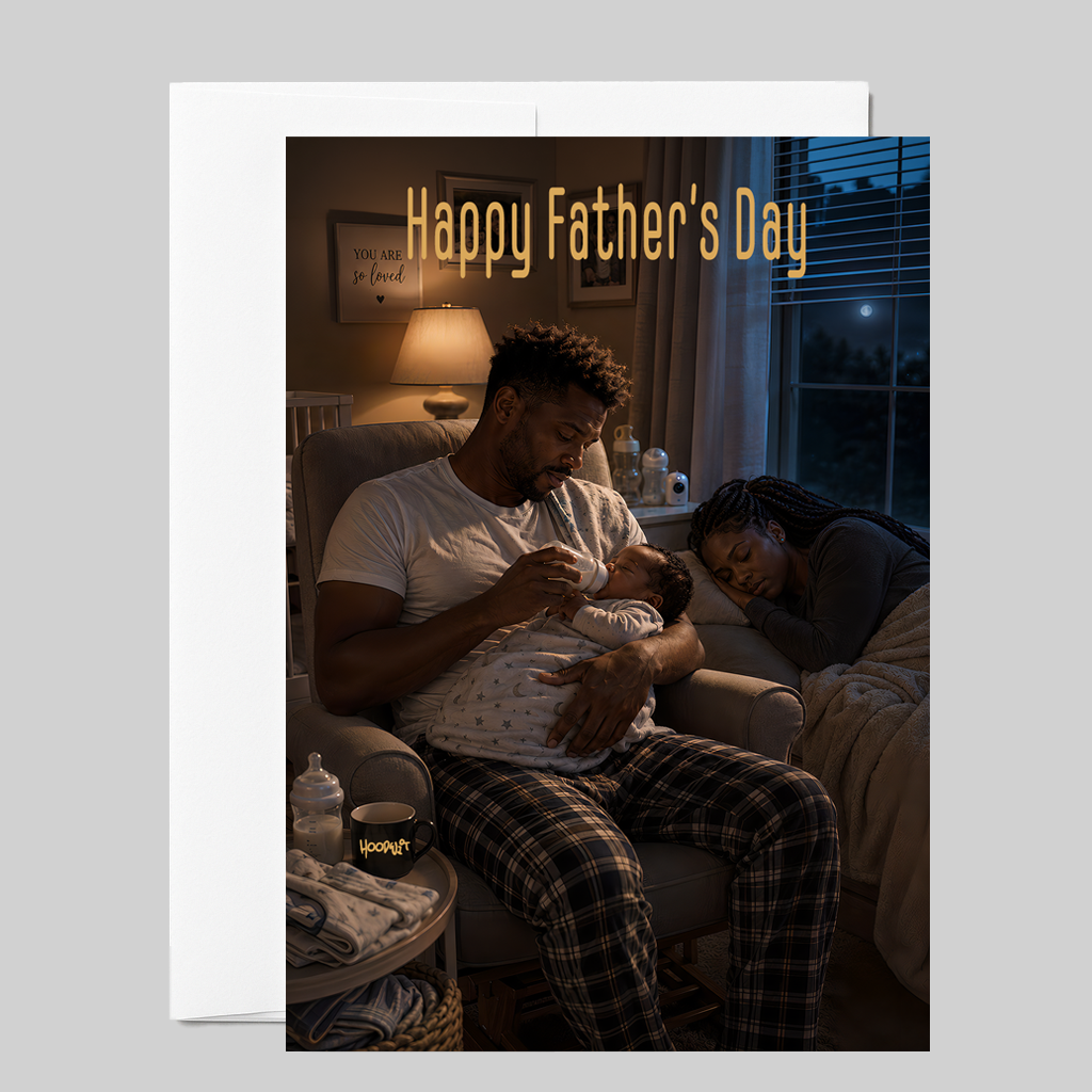 Happy Father's Day Nursery Night Feeding Card