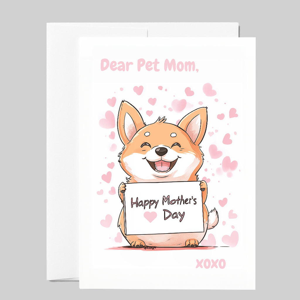 Mother's Day | Cute Corgi & Heartfelt Sign