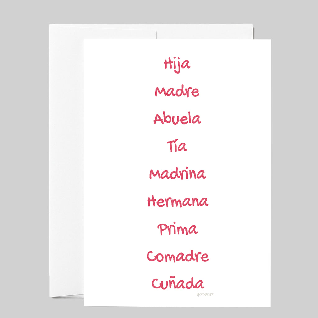 Latin X Greeting Card: Las mujeres de la familia