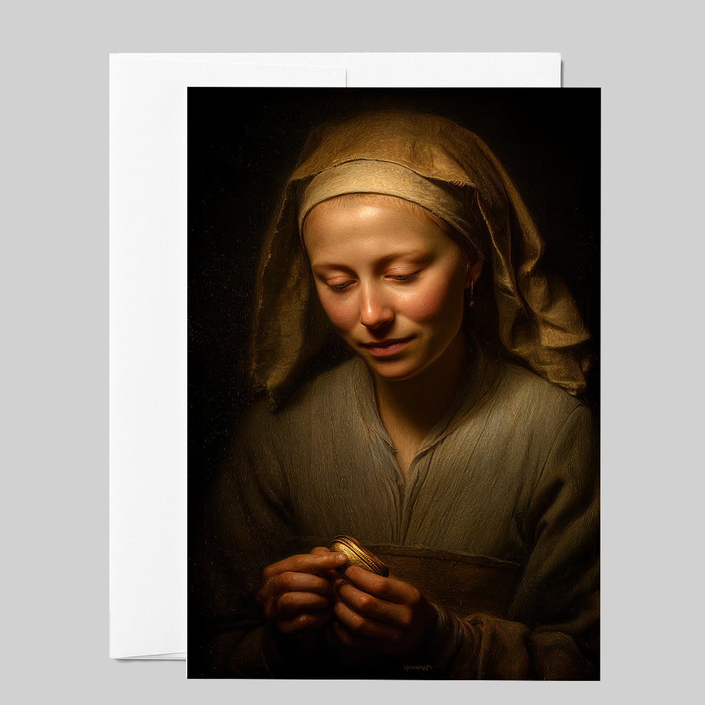 Bible Women Proverbs 31 Woman Holding Gold Purse