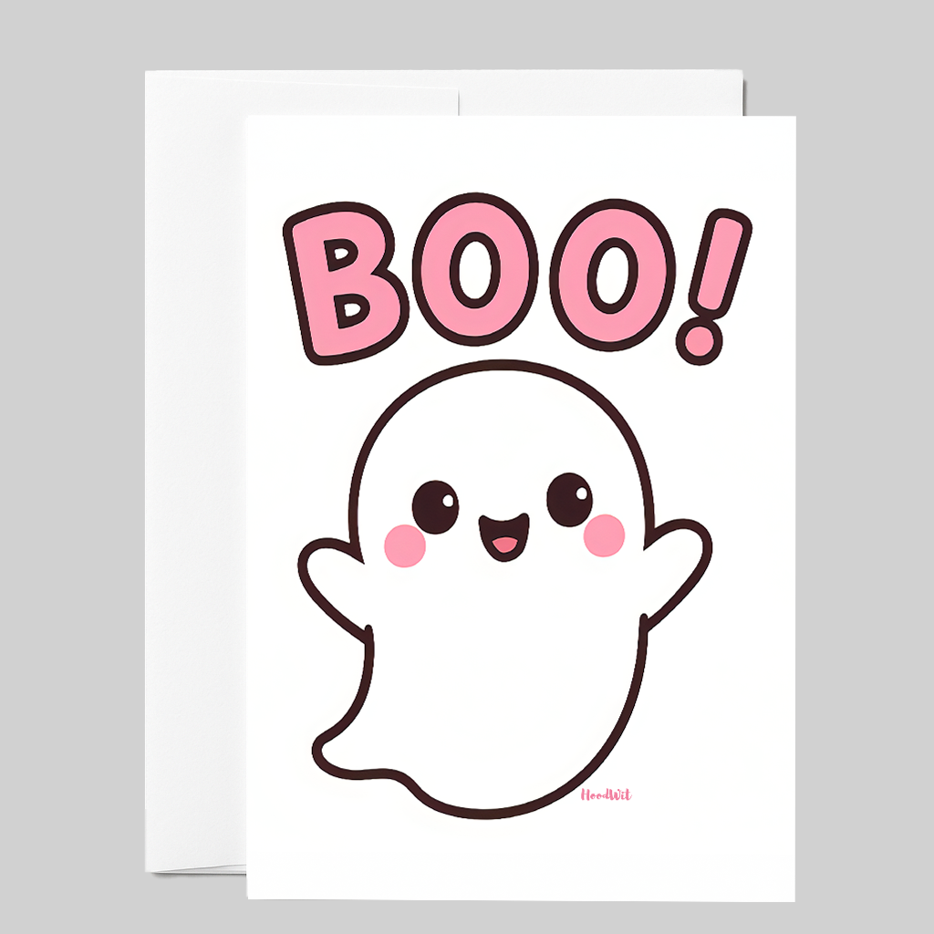 Cute Ghost “Boo!” Halloween Card