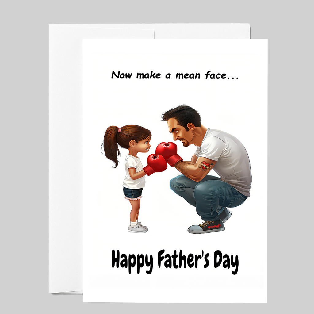 Boxing Lesson Father’s Day Greeting Card