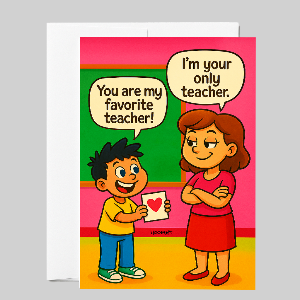 Teacher Greeting Card | Only Favorite Teacher