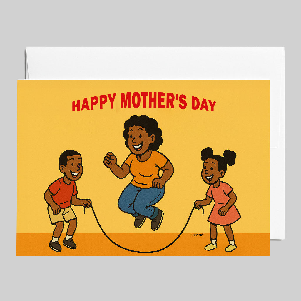Mother’s Day Card | Mom & Kids Jumping Rope