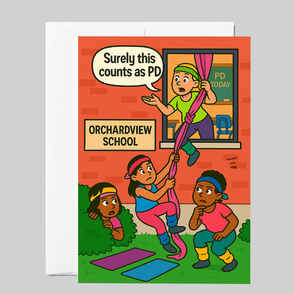 Teacher Greeting Card | Yoga Escape from PD