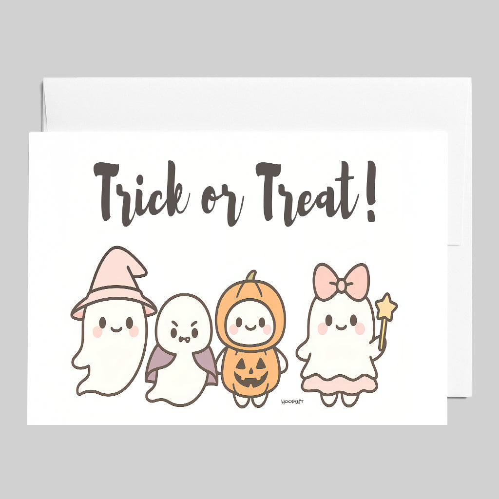 Pastel Kawaii Ghosts in Costumes | Trick or Treat