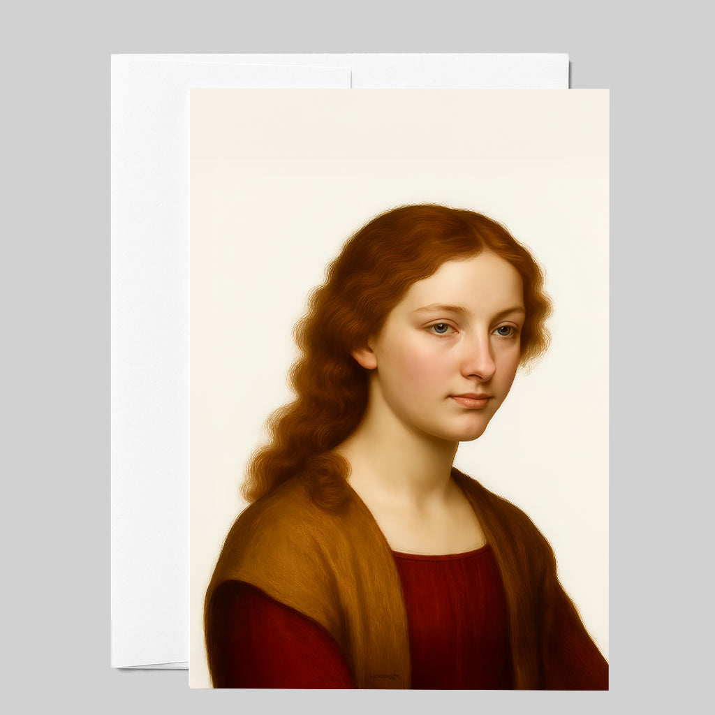 Women in the Bible Card | Classic Young Woman with Red Hair