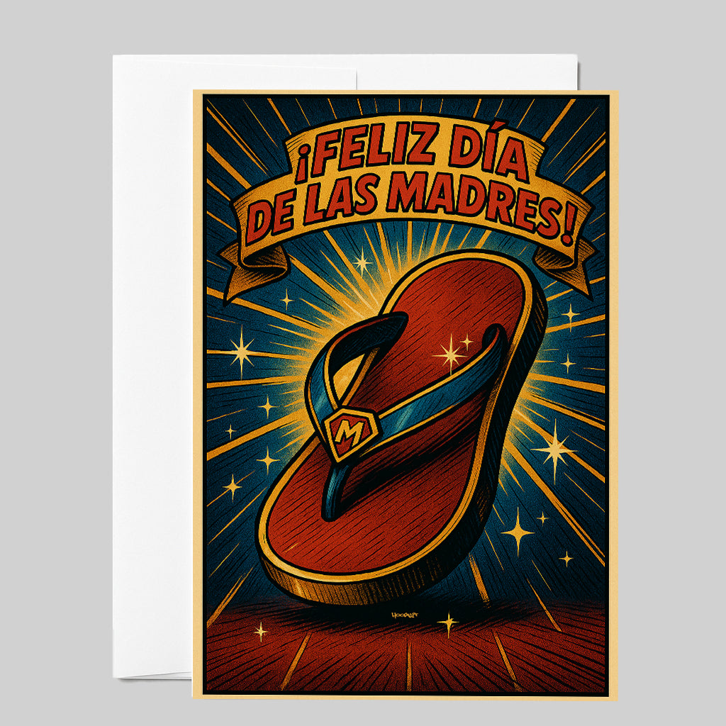 Feliz día de las madres Super Chancleta Greeting Card