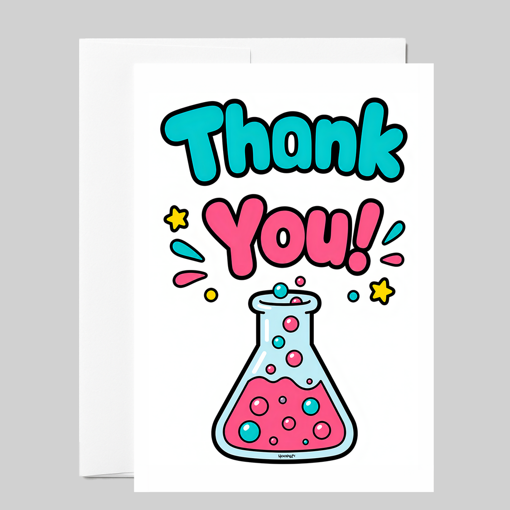 Science Teacher Thank You Card | Beaker Design