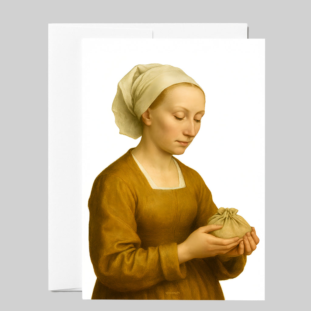 Women in the Bible Card | Woman Holding Coin Pouch