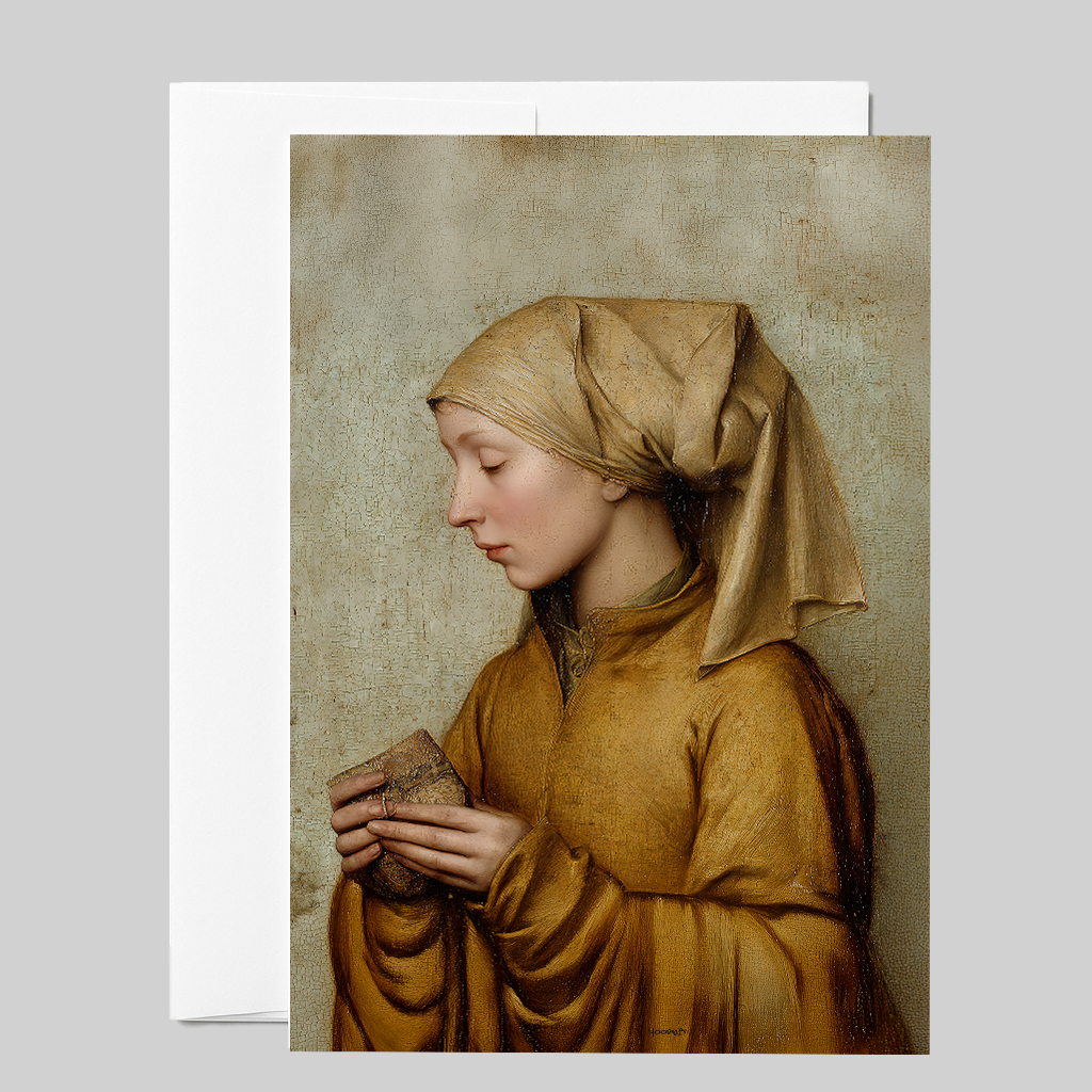 Bible Women Proverbs 31 Woman Holding Embroidered Pouch